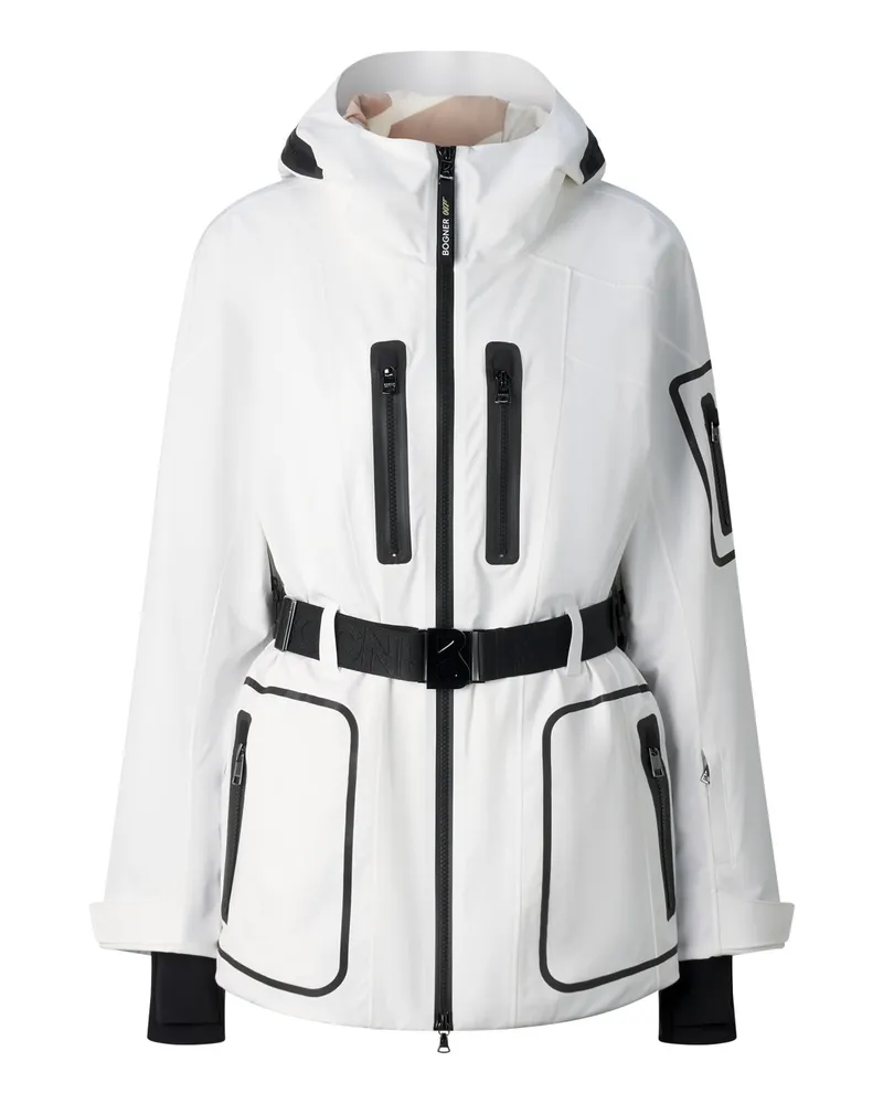 Bogner Skijacke Bond für Damen - Weiß/Schwarz Weiß