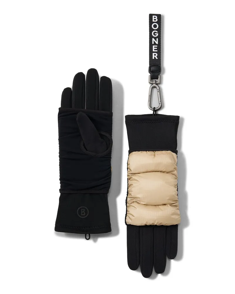 Bogner Handschuhe Touch 007 für Damen - Beige/Schwarz Beige