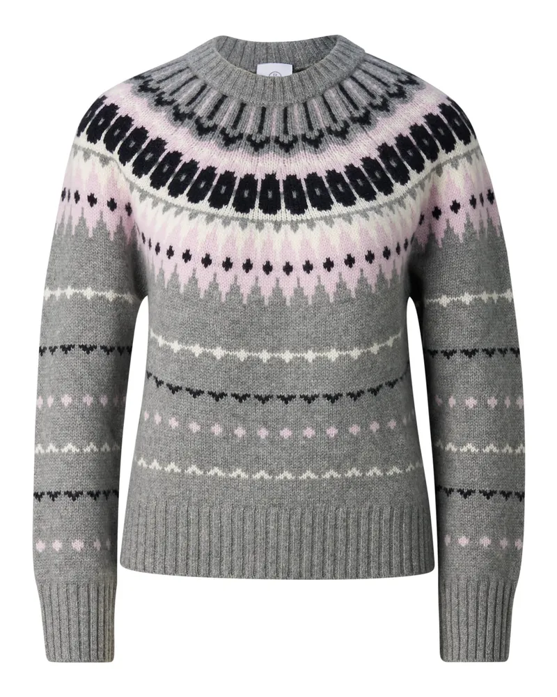Bogner Kaschmir-Norweger-Pullover Ina für Damen - Grau/Rosa Grau