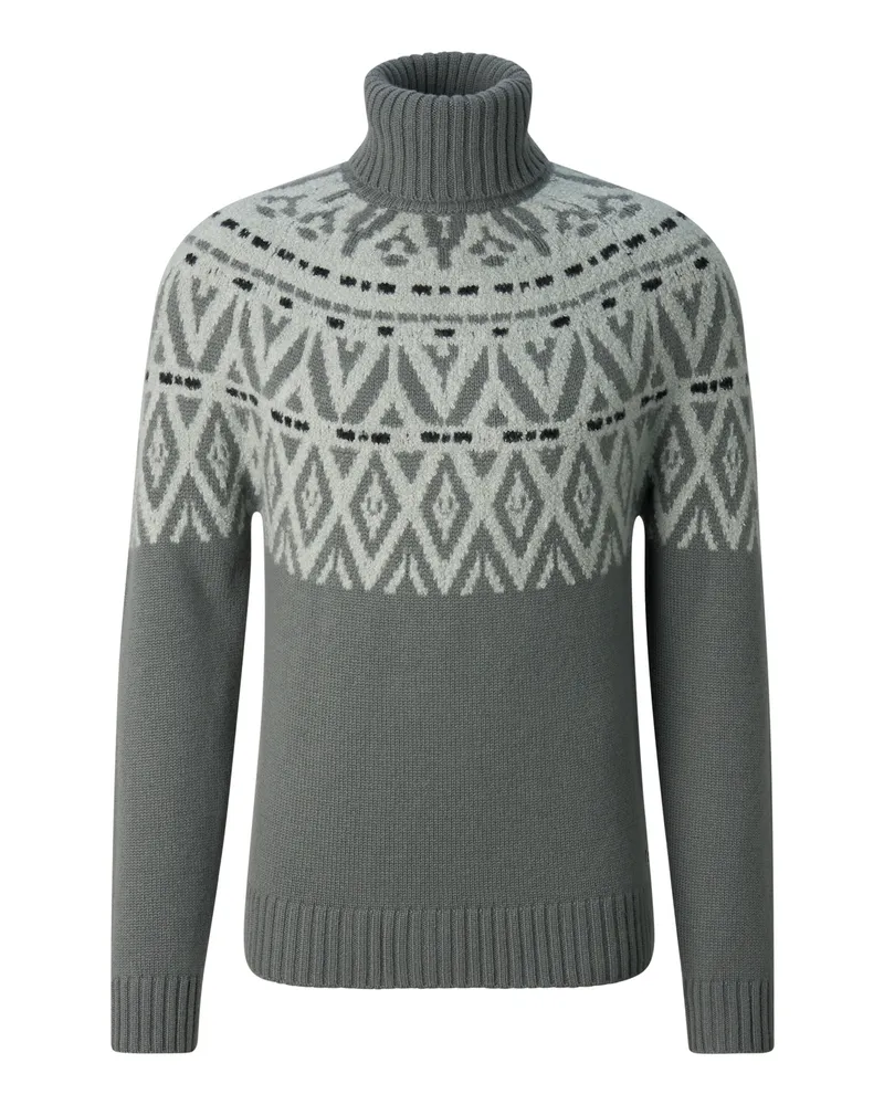 Bogner Kaschmir-Norweger-Pullover Roxter für Herren - Oliv/Salbei Oliv