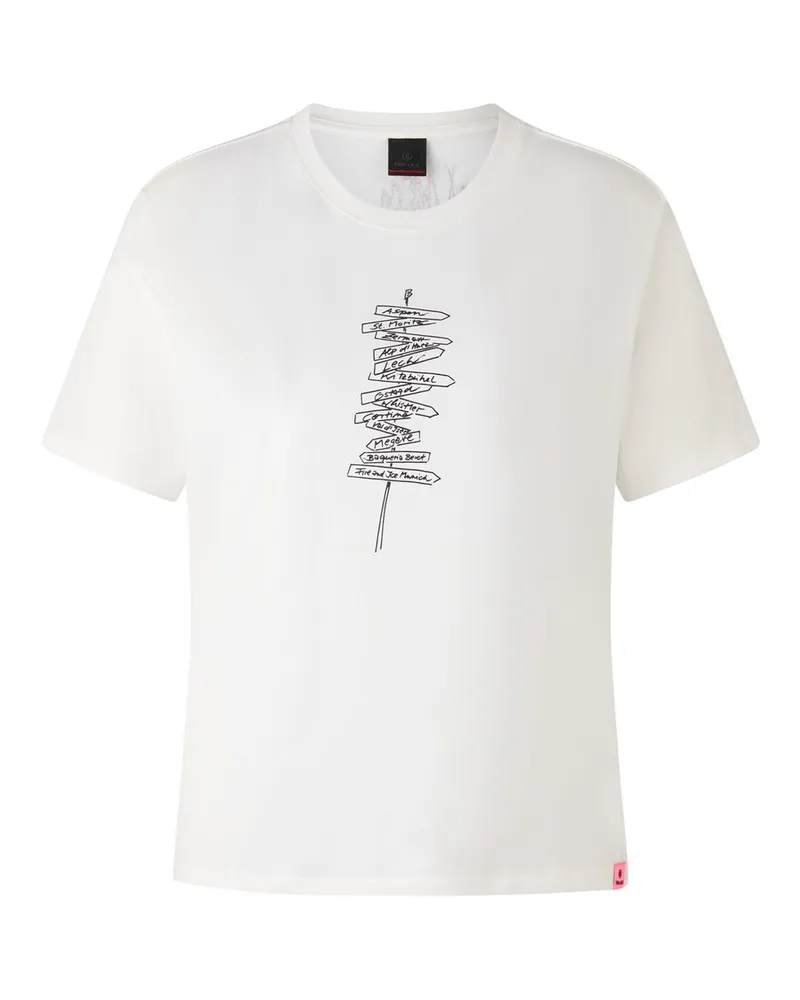 Bogner Fire & Ice T-Shirt Lotte für Damen - Weiß/Schwarz Weiß