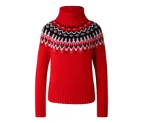 Norweger-Pullover Ingrid für Damen - Rot/Schwarz