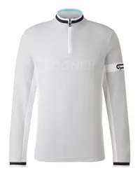 Bogner Fleece-Shirt Gilbert für Herren - Hellgrau/Weiß Hellgrau