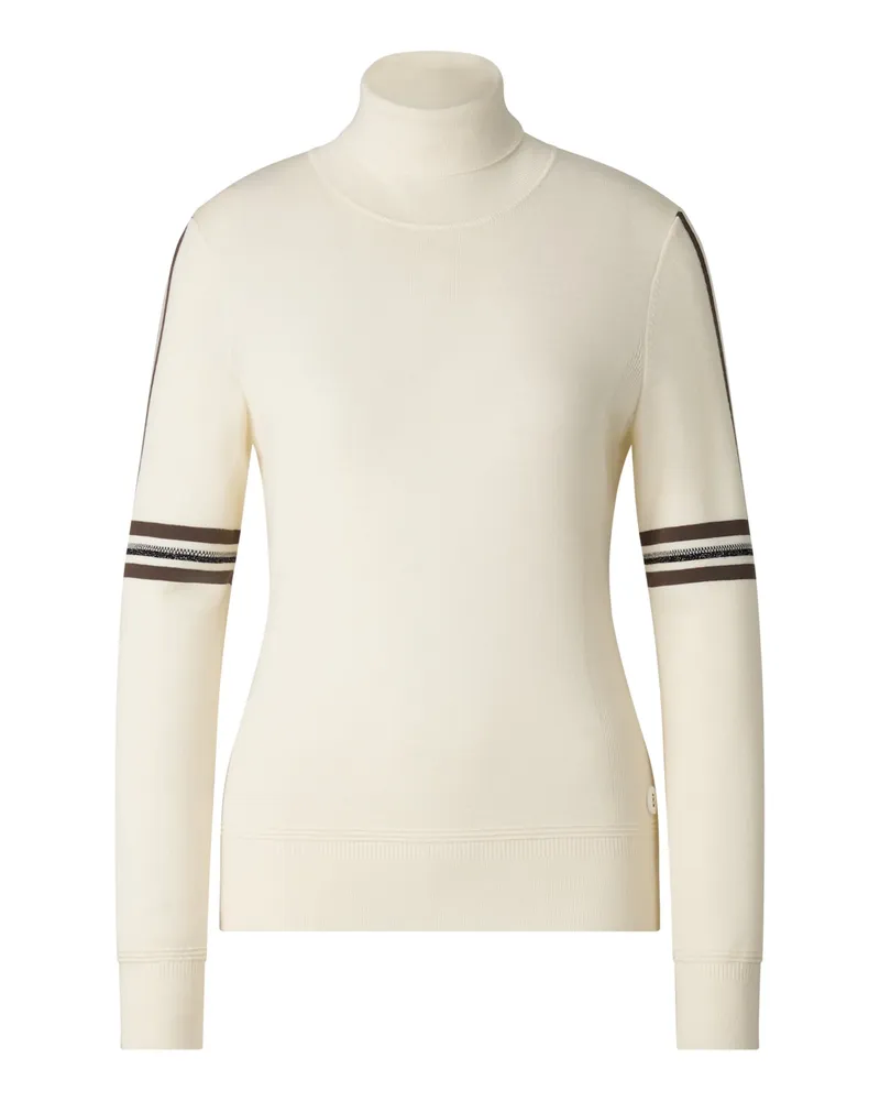 Bogner Schurwoll-Pullover Louise für Damen - Off-White/Braun Off-white