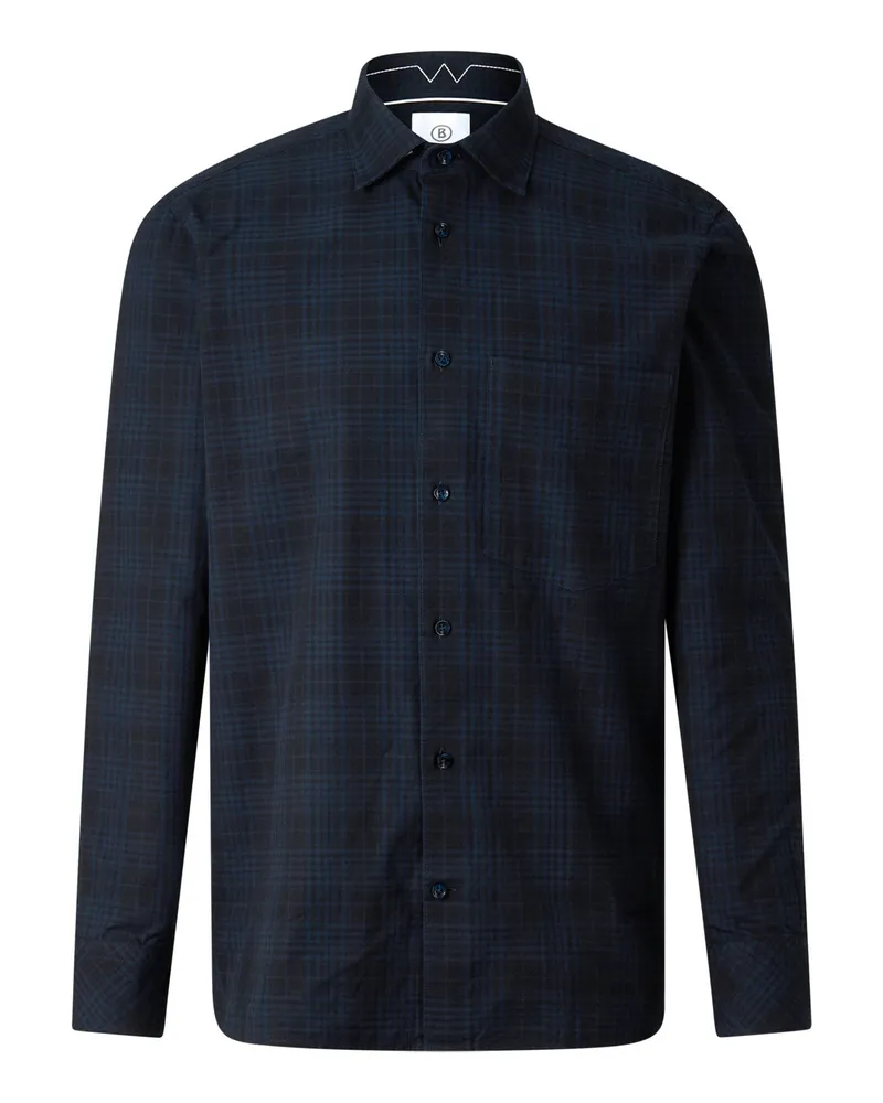 Bogner Baumwoll-Hemd Hardy für Herren - Navy-Blau/Schwarz Navy-blau