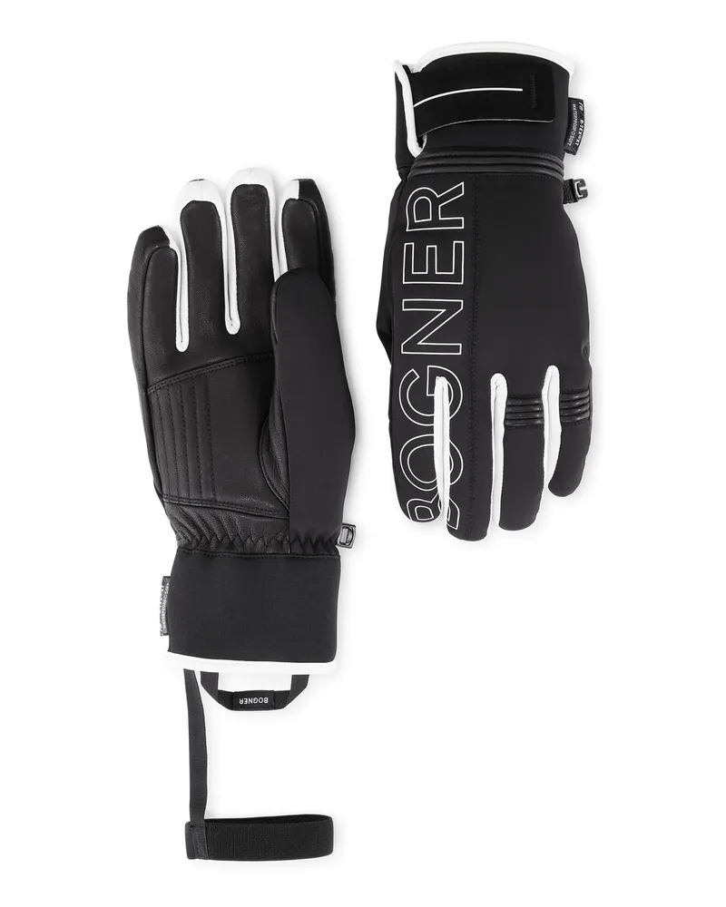 Bogner Handschuhe Ben für Herren - Schwarz/Weiß Schwarz