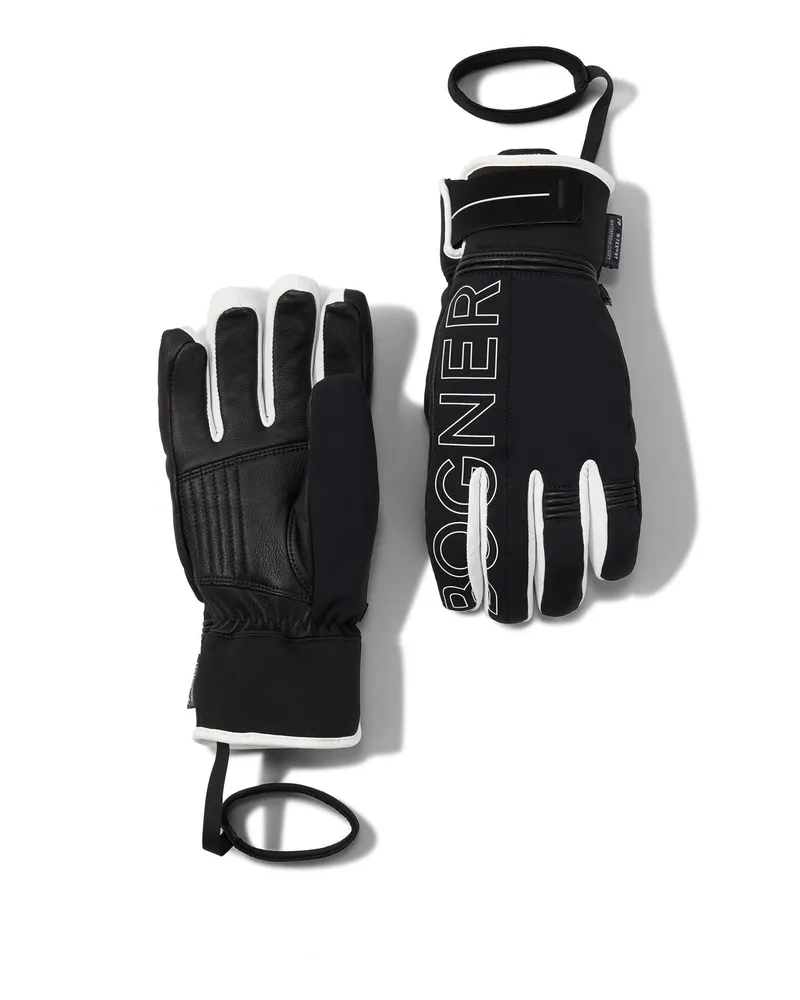 Bogner Handschuhe Ben für Herren - Schwarz/Weiß Schwarz