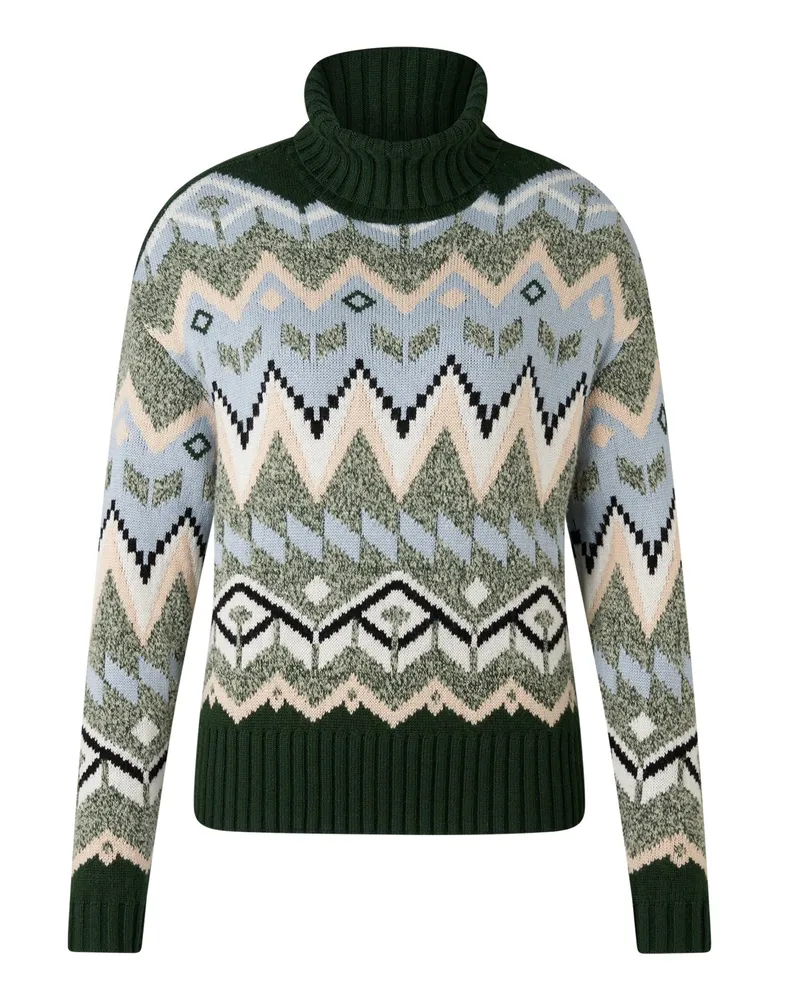 Bogner Norweger-Pullover Raegan für Damen - Grün/Beige/Hellblau Grün