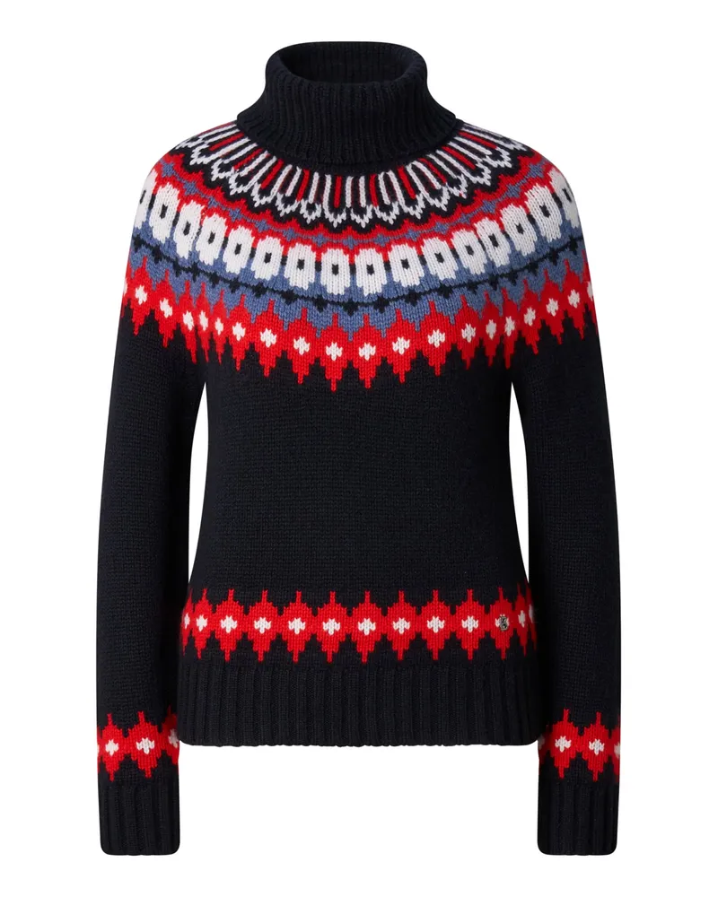Bogner Kaschmir-Norweger-Pullover Ingrid für Damen - Navy/Rot/Blau Navy