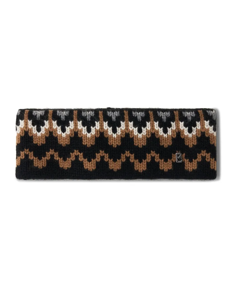 Bogner Kaschmir-Stirnband Loca für Damen - Schwarz/Camel Schwarz