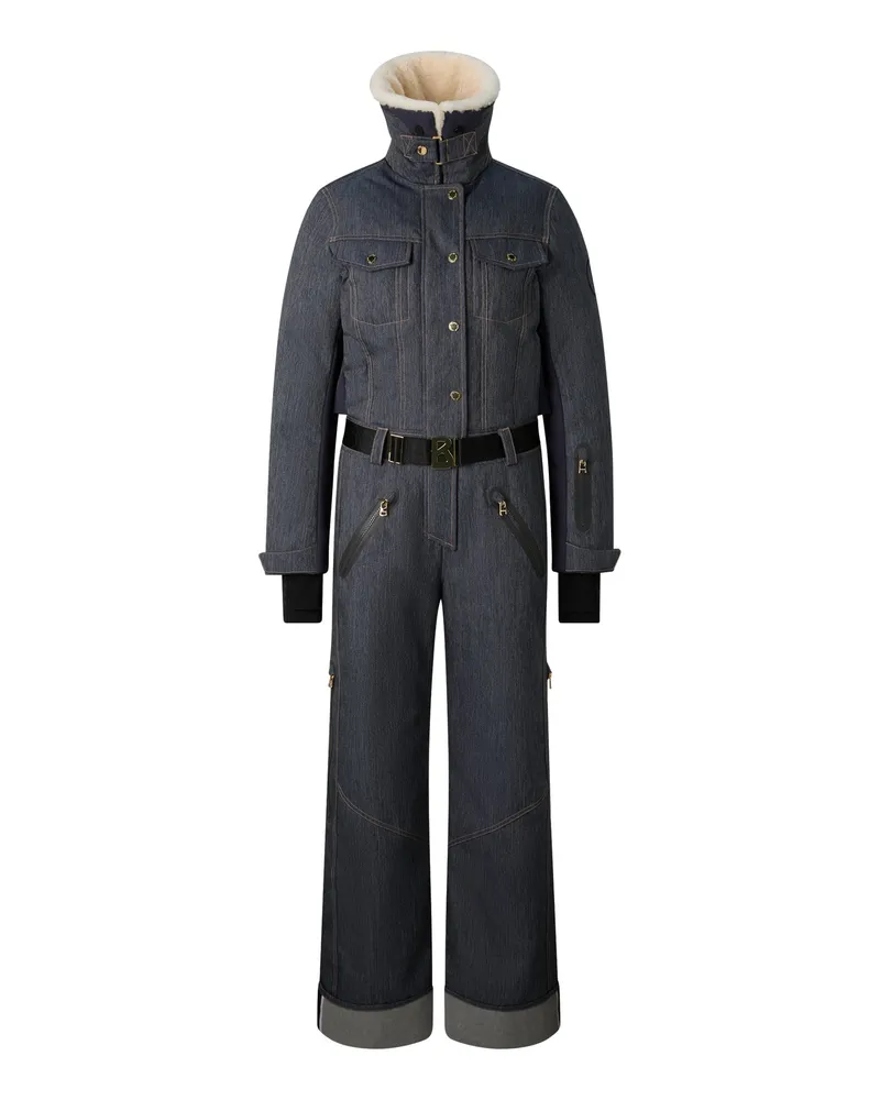 Bogner Denim-Skioverall Jenna für Damen - Denim Blue Denim