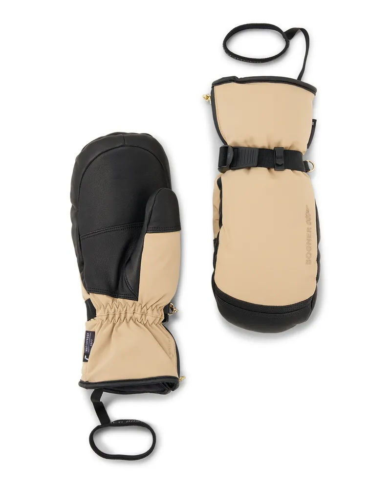 Bogner Handschuhe Flora 007 für Damen - Beige/Schwarz Beige