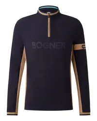 Bogner Fleece-Shirt Gilbert für Herren - Navy-Blau/Beige Navy-blau