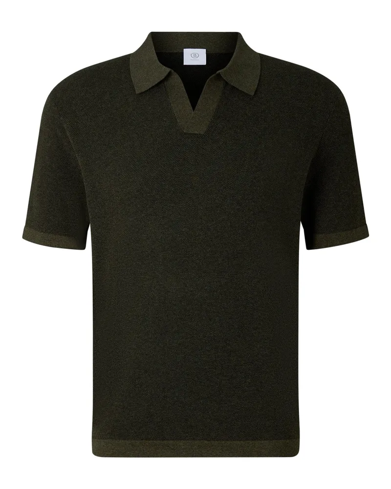Bogner Strick-Polo-Shirt Lyon für Herren - Oliv-Grün Oliv-grün