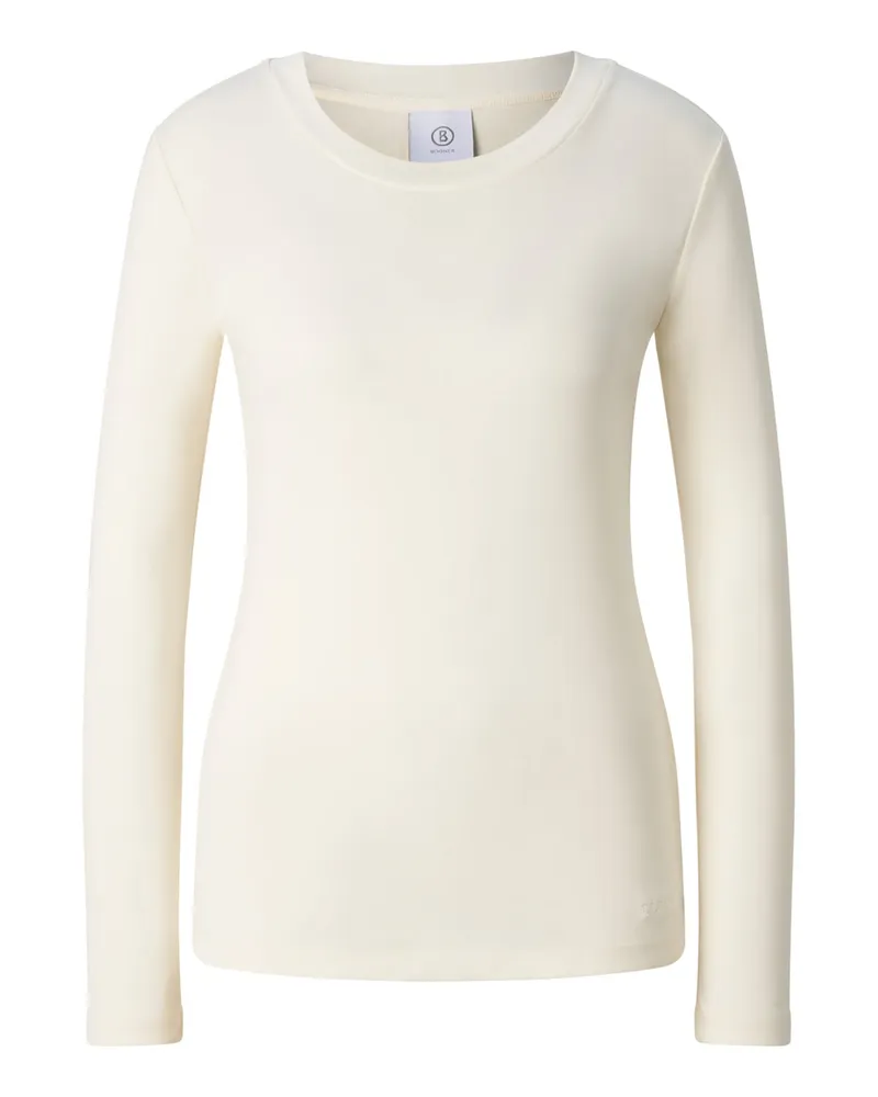 Bogner Baumwoll-Longsleeve Nikini für Damen - Off-White Off-white