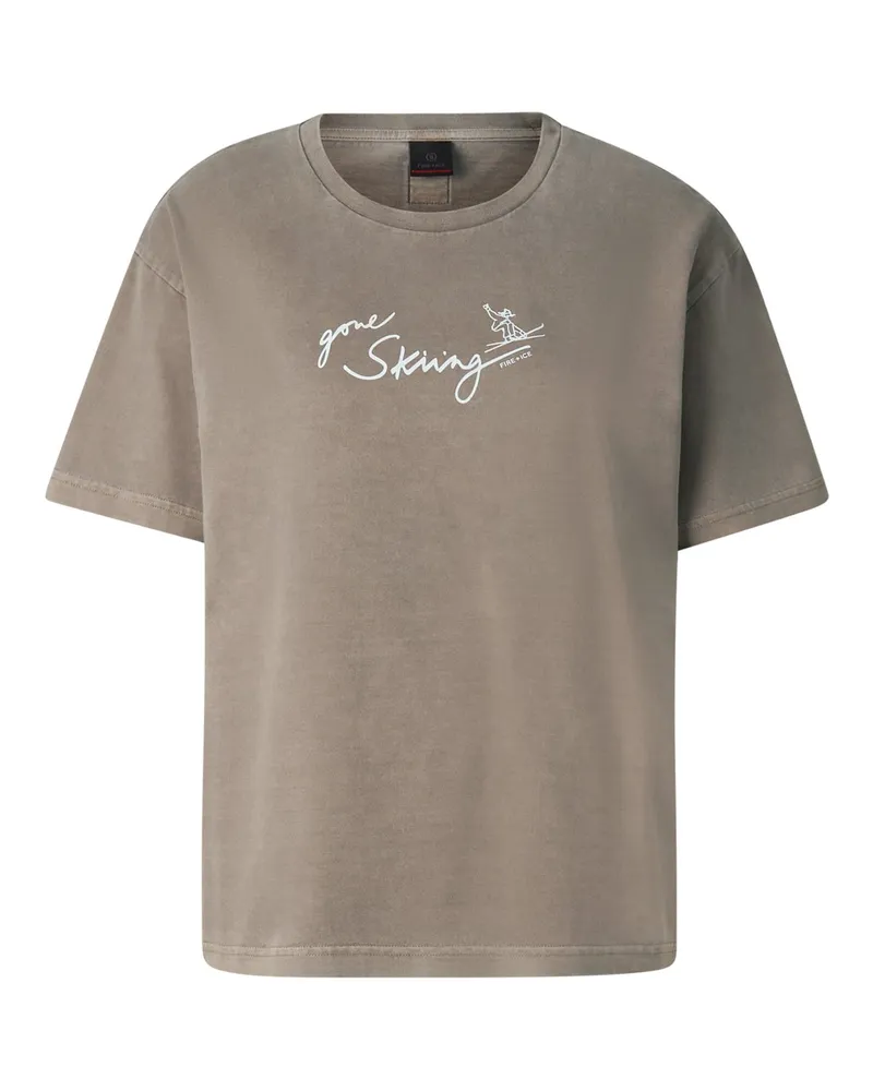 Bogner Fire & Ice Baumwoll-T-Shirt Cara für Damen - Taupe Taupe