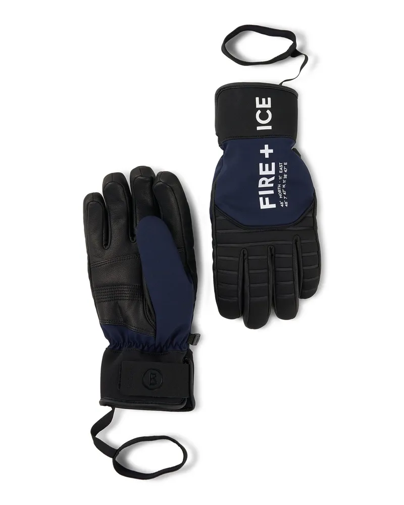 Bogner Fire & Ice Handschuhe Erko - Schwarz/Navy-Blau Schwarz