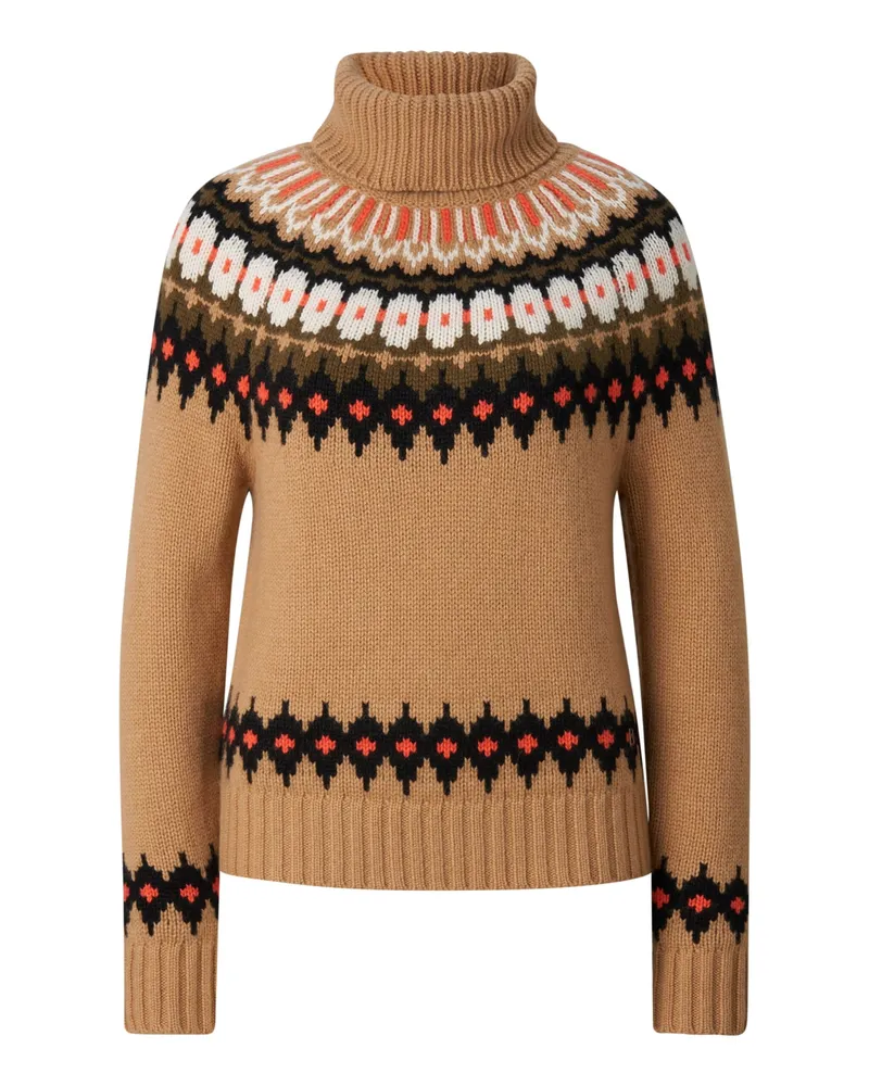Bogner Kaschmir-Norweger-Pullover Ingrid für Damen - Camel/Braun/Orange Camel