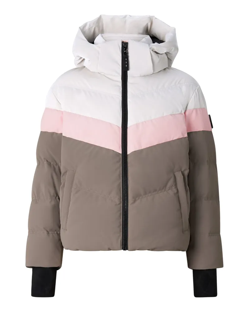 Bogner Kids Ski-Daunenjacke Cosima - Taupe/Off-White/Rosa Taupe