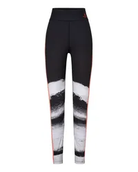 Bogner Fire & Ice Tights Christin für Damen - Schwarz/Weiß/Orange Schwarz