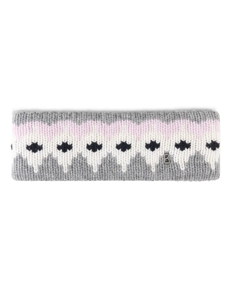 Bogner Kaschmir-Stirnband Loca für Damen - Grau/Rosa/Weiß Grau
