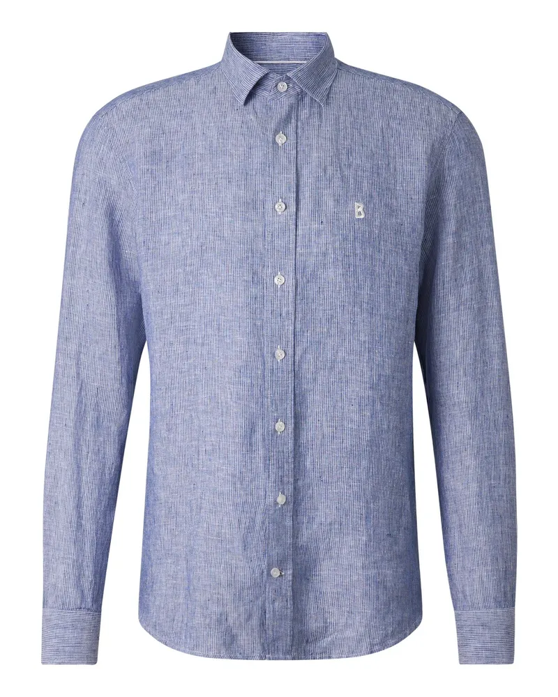 Bogner Leinen-Hemd Timi für Herren - Navy-Blau/Weiß Navy-blau