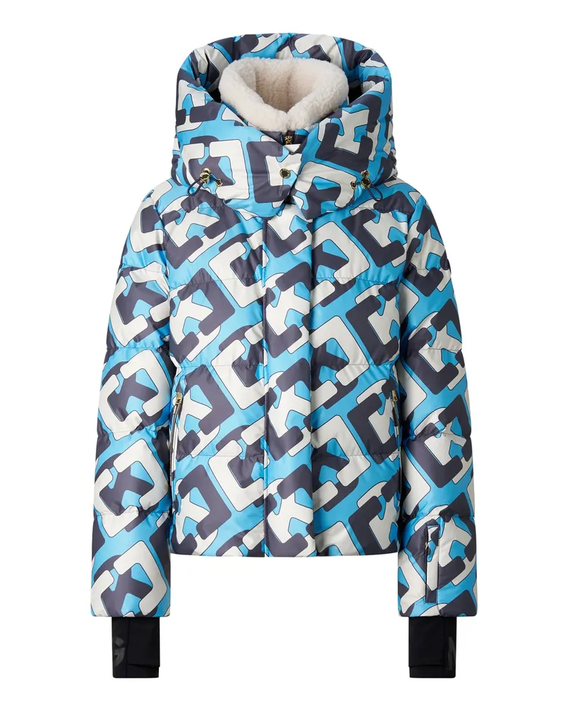 Bogner Ski-Daunenjacke Naia für Damen - Cyanblau/Navy/Weiß Cyanblau