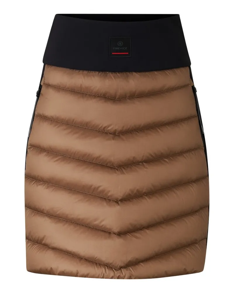 Bogner Fire & Ice Daunen-Rock Marei für Damen - Karamell/Schwarz Karamell
