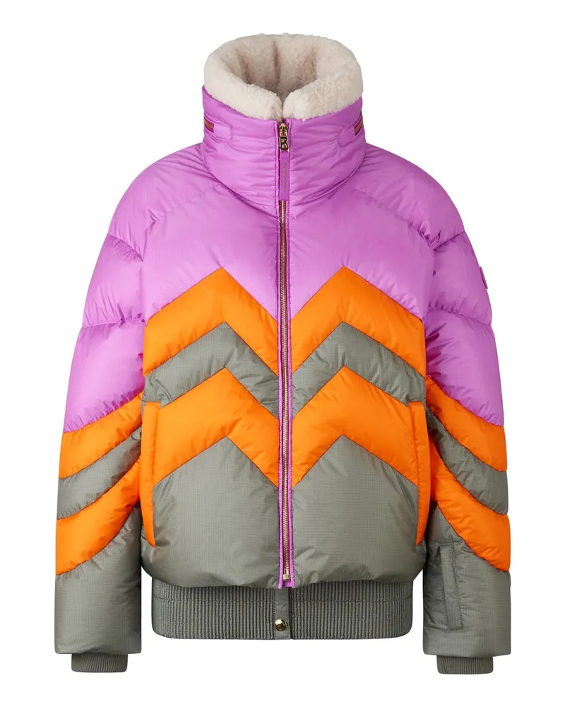 Bogner Ski-Daunenjacke Valea für Damen - Violett/Orange/Taupe Violett