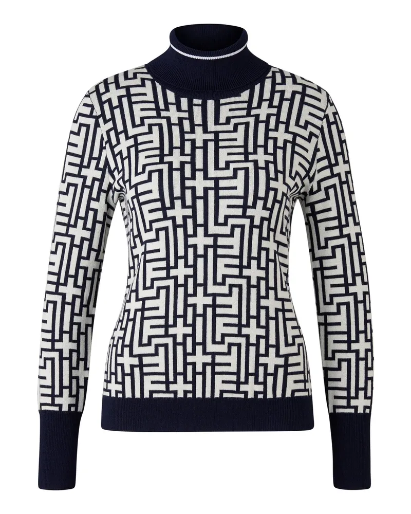 Bogner Fire & Ice Jacquard-Pullover Maira für Damen - Dunkelblau/Weiß Dunkelblau