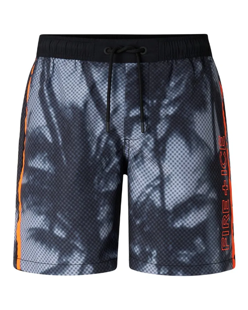 Bogner Fire & Ice Badeshorts Sorin für Herren - Schwarz/Grau/Orange Schwarz