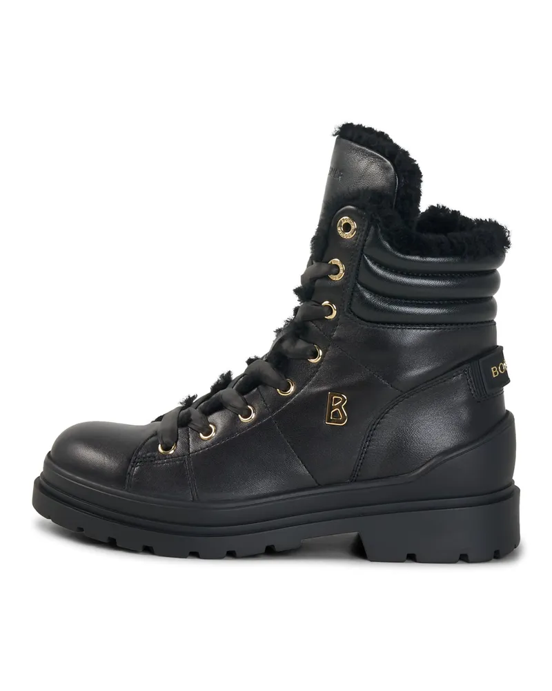 Bogner Schnürboots St. Moritz mit Spikes für Damen - Schwarz Schwarz