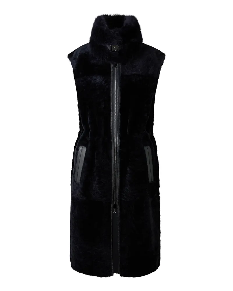 Bogner Wende-Lammfellweste Pepita für Damen - Navy-Blau Navy-blau