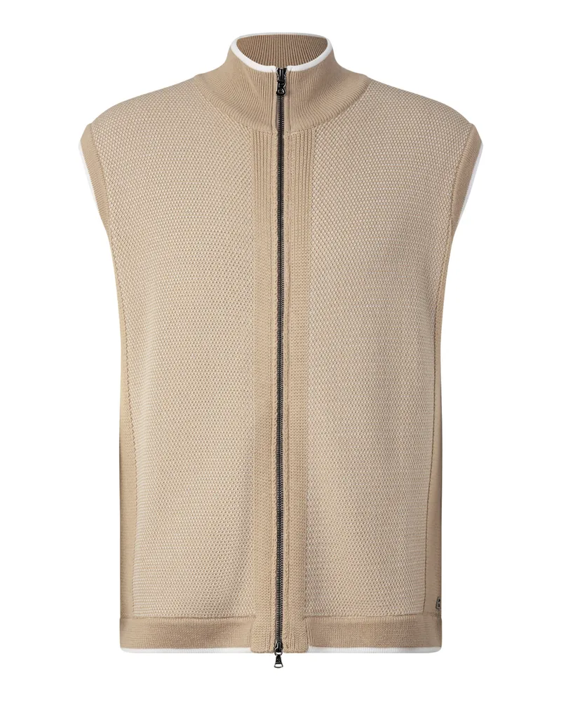 Bogner Strickweste Enzo für Herren - Beige/Weiß Beige