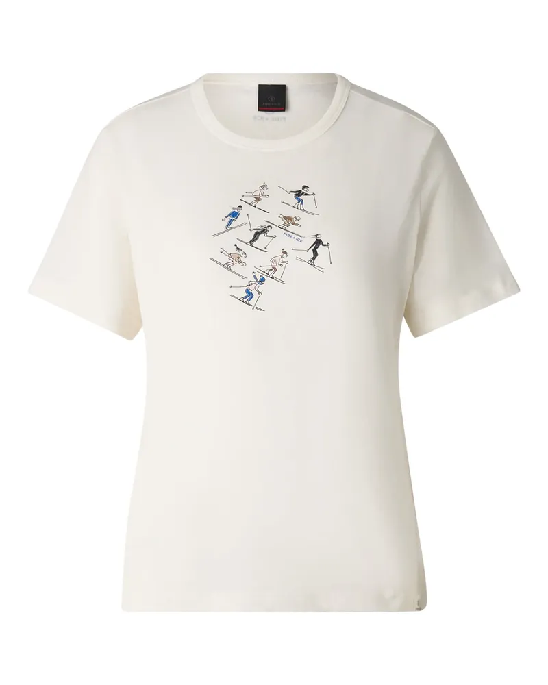 Bogner Fire & Ice Baumwoll-T-Shirt Zyssa für Damen - Off-White Off-white