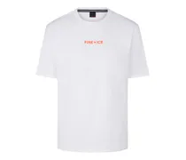 Unisex T-Shirt Mick - Weiß/Orange