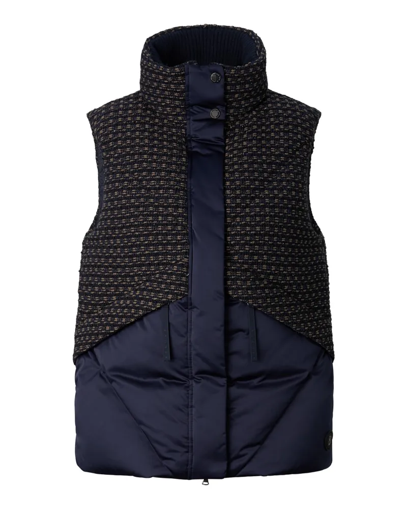 Bogner Tweed-Daunenweste Netty für Damen - Navy/Beige Navy