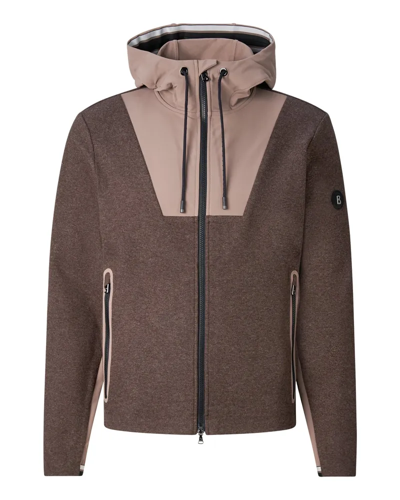 Bogner Midlayer-Hybrid-Jacke Jannis für Herren - Dunkelbraun/Taupe Dunkelbraun