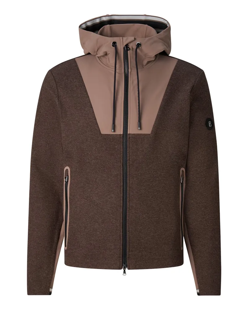 Bogner Midlayer-Hybrid-Jacke Jannis für Herren - Dunkelbraun/Taupe Dunkelbraun