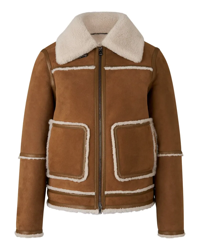 Bogner Lammfell-Steppjacke Pelina für Damen - Camel Camel
