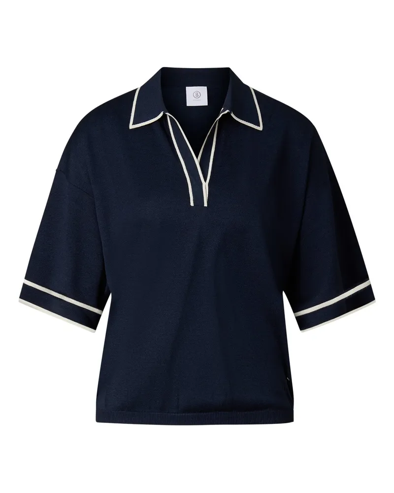 Bogner Strick-Polo-Shirt Paris für Damen - Navy-Blau Navy-blau