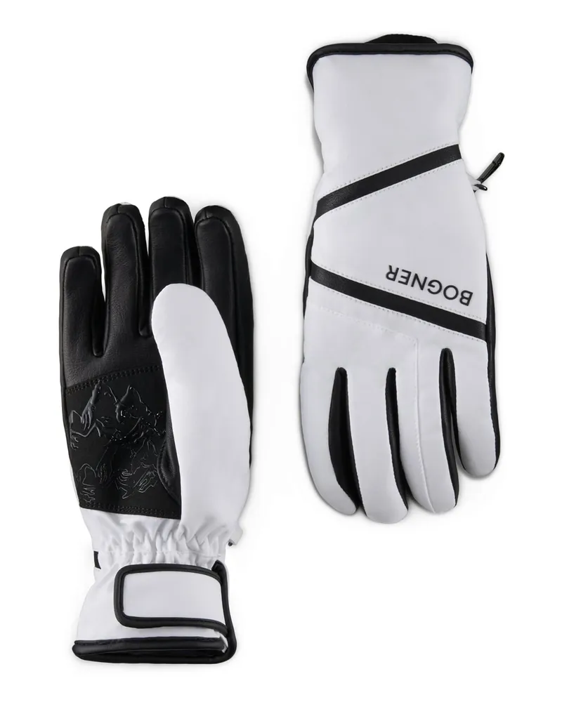 Bogner Handschuhe Hilla für Damen - Weiß/Schwarz Weiß