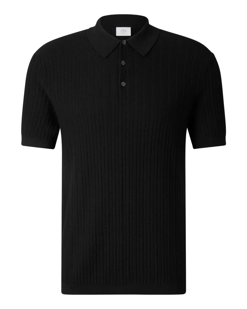 Bogner Strick-Polo-Shirt Tobias für Herren - Schwarz Schwarz