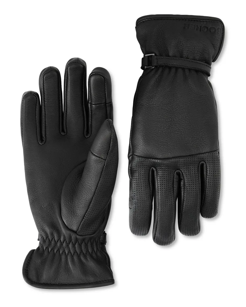 Bogner Leder-Handschuhe Tina für Damen - Schwarz Schwarz