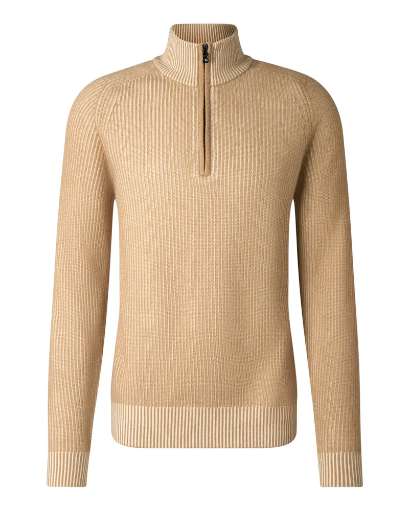 Bogner Schurwoll-Kaschmir-Troyer Dwayne für Herren - Camel/Creme Camel