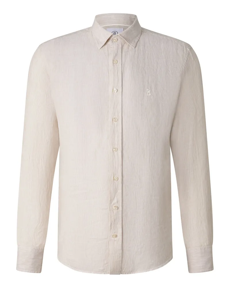 Bogner Leinen-Hemd Timi für Herren - Sand/Weiß Sand
