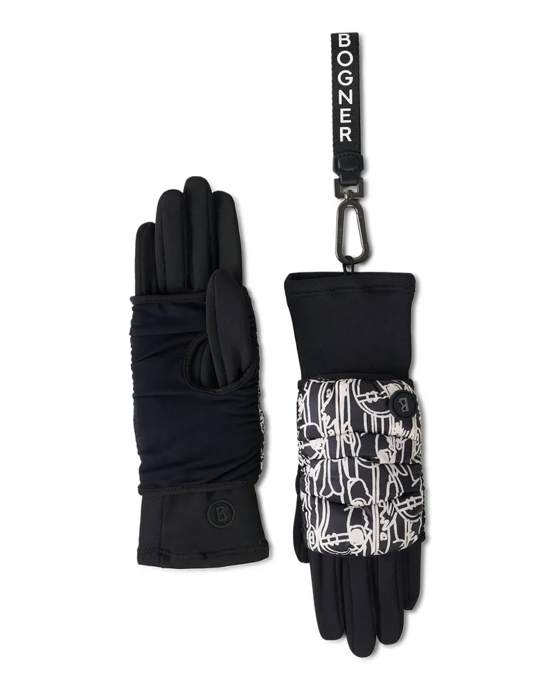 Bogner Handschuh Touch für Damen - Off-White/Schwarz Off-white