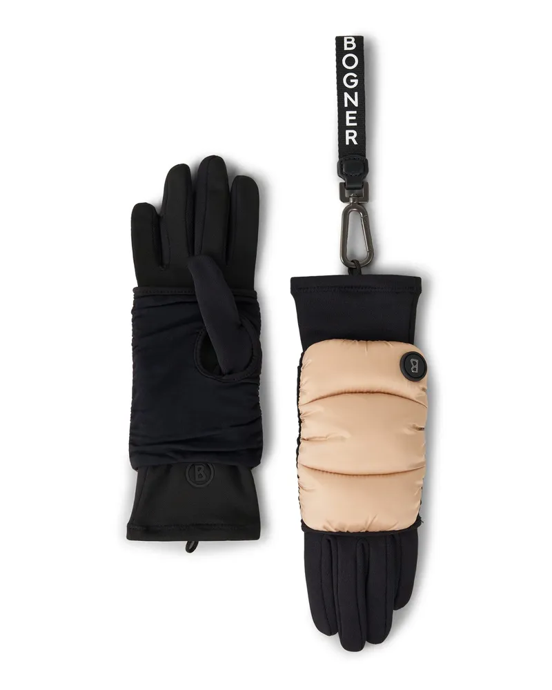 Bogner Handschuh Touch für Damen - Beige/Schwarz Beige