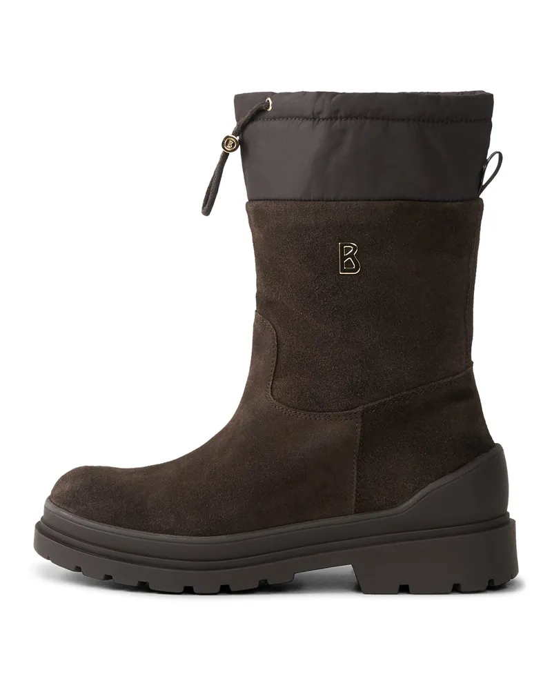 Bogner Slip-on Boots St.Moritz mit Spikes für Damen - Chocolate Chocolate
