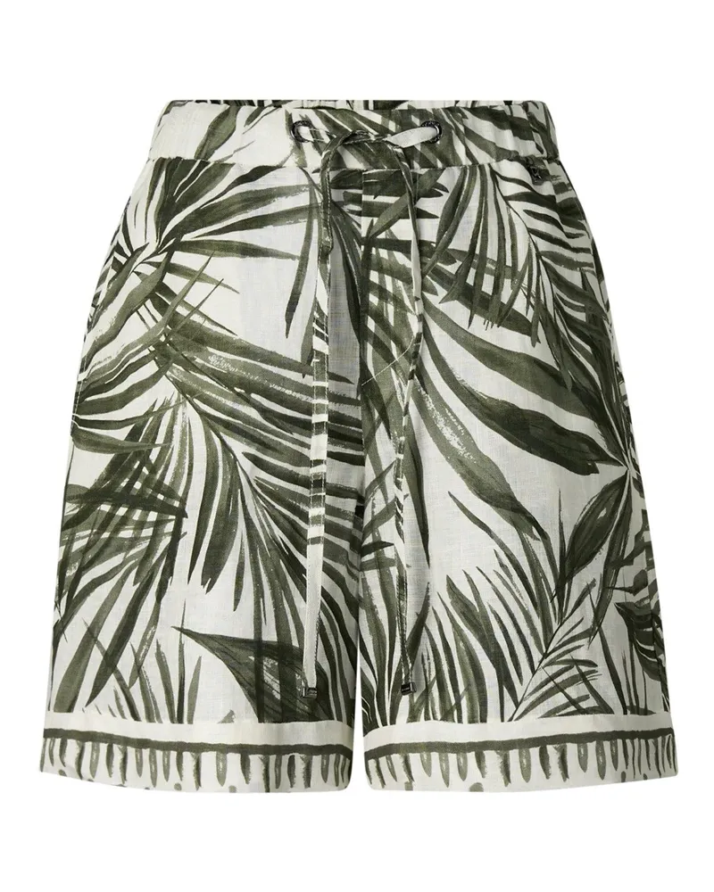 Bogner Leinen-Bermuda-Shorts Carmel für Damen - Oliv-Grün/Creme Oliv-grün